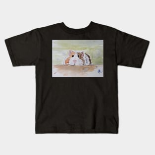 Ginger, white and black Guinea pig Kids T-Shirt